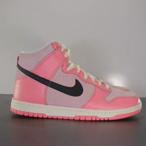Nike Dunk High Pink Beige Black Women's Sneakers 004604 Size 6.5 Womens/5 Youth